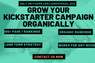 promote your kickstarter or indiegogo crowdfunding campaign through SEO