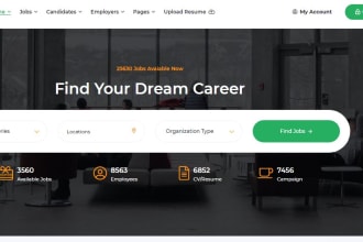 develop job board and recruitment website  for you