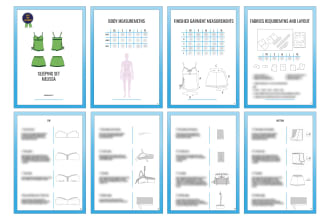 illustrate sewing instruction, write step by step guide