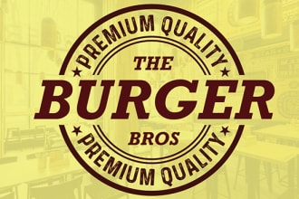 design any kind of burger logo