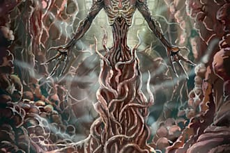 draw gore anime illustrations