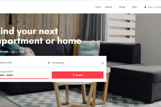 design elegant real estate  website for you