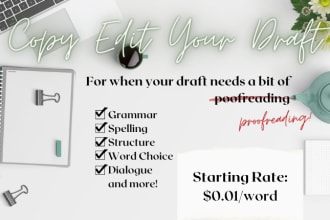 proofread and line edit your work