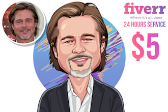 draw cartoon or caricature avatar potrait of you in 24 hours