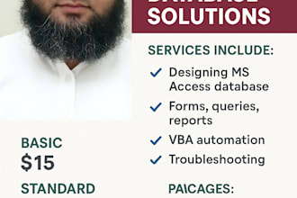 design and develop professional ms access database solutions