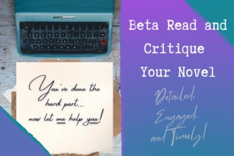 beta read and critique your book quickly and in detail