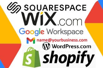 setup google workspace with your shopify, wix, squarespace, wordpress