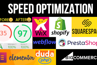 do wix, shopify, squarespace, bigcommerce, prestashop speed optimization