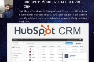 setup your hubspot zoho salesforce CRM migration of data