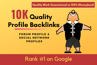 create 10k quality profile backlinks