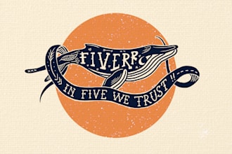 create retro illustration typography for you