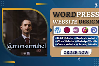 create responsive wordpress website or clone revamp landing page with elementor