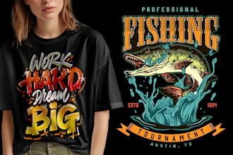 do custom typography t shirt design for merch by amazon