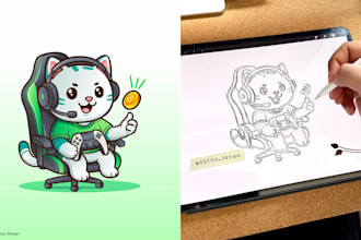 create a unique handcrafted mascot logo design