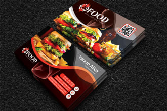 professional food restaurant business card design