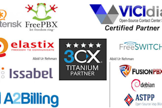 install and configure asterisk , freeswitch , astpp webrtc voip servers