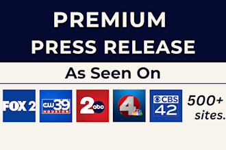 write and distribute press release to premium media sites