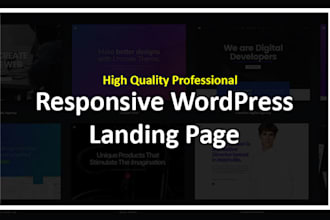 create a responsive wordpress landing page, capture page