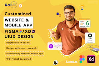 provide ui ux design for your website, landing page  and mobile app ui ux design