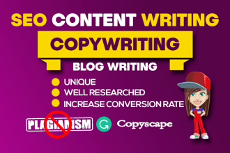 be your SEO content writer, copywriter, and blog post writer