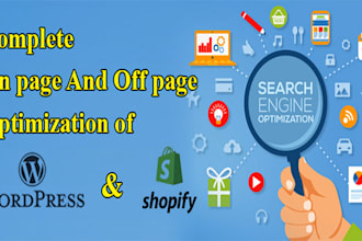 do complete onsite and offsite SEO of website or blog