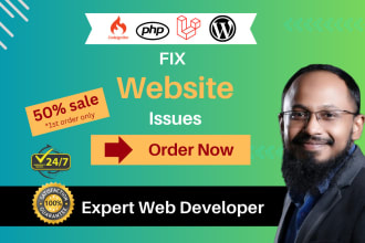 fix any bug of php website in codeigniter, laravel