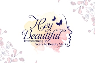 design a watercolor feminine logo with free vector files