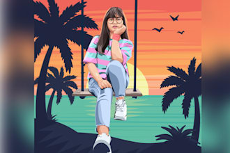 create your picture into cartoon fullbody