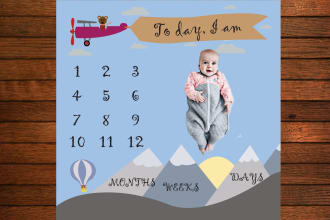 design attractive baby milestone blanket
