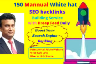 create high da SEO backlinks manual link building service