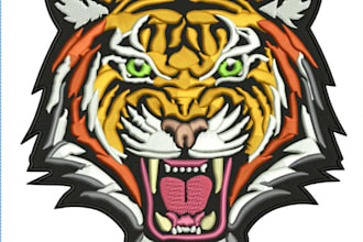 embroidery digitizing, logo, digitize image for embroidery in dst,pes,emb,jef