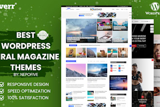 create a wordpress site with premium viral magazine theme