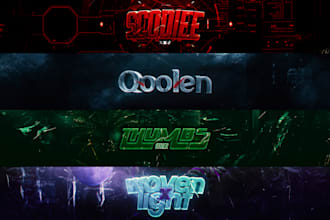 design 3d discord banner and logo