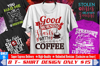 do unique typography tshirt designs for merch by amazon