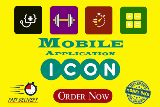 design professional mobile app icons