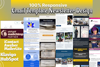 design modern mailchimp email template newsletter, automation or campaign
