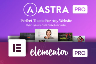 design stunning website with astra, elementor