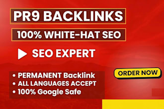 give you white hat link building SEO manual pr9 backlinks