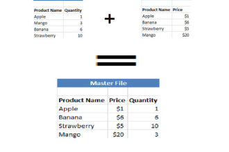merge, combine excel sheets using vlookup