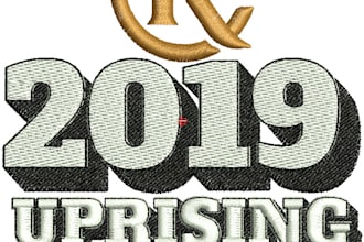 do embroidery digitizing design into dst,pes,jef file in 1 hour
