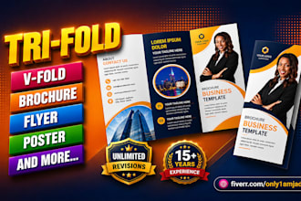 design a trifold brochure or flyer for your business