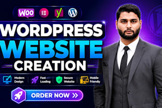do a full website creation and build a new wordpress website in 24 hours