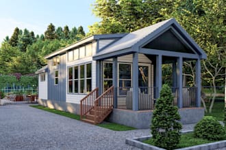 design 3d tiny house and container house