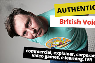 record a natural british english male voice over