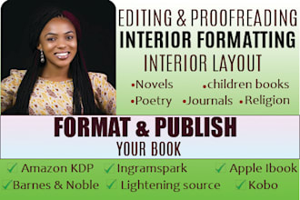 proofread,format and design cover
