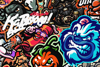 make an illustration artwork for a sticker and tshirt design