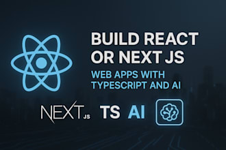 build react or next js web apps with typescript and ai