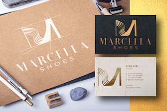 do minimalist luxury initial logo for your business and personal fashion brand