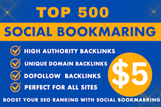 boost your website SEO with high quality social bookmarking backlinks