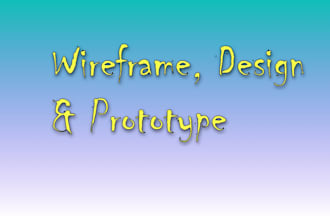 wireframe, design and prototype in figma or adobe xd